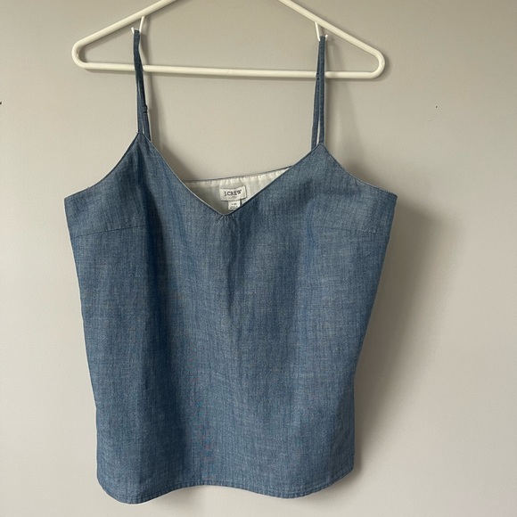🆕 J.Crew Factory Chambray Cami top - size 10 - NWT - Picture 1 of 7